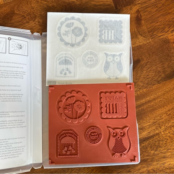 Stampin Up! Punch Bunch set of 5 clear mount stamp set-New - Picture 4 of 5